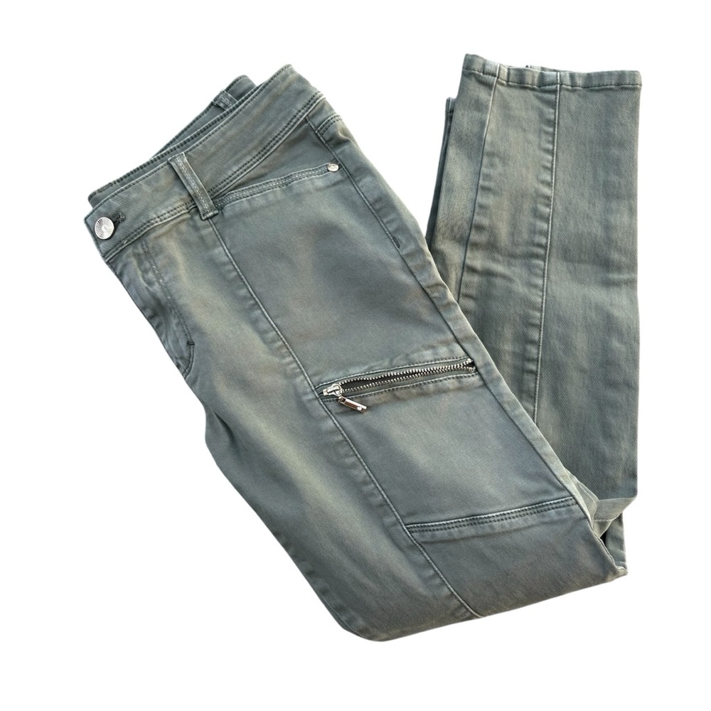 WHBM | Skinny Crop Jeans - Olive Green - Size 4